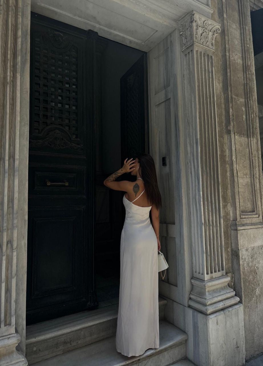 Elegant Beige Maxi Dress